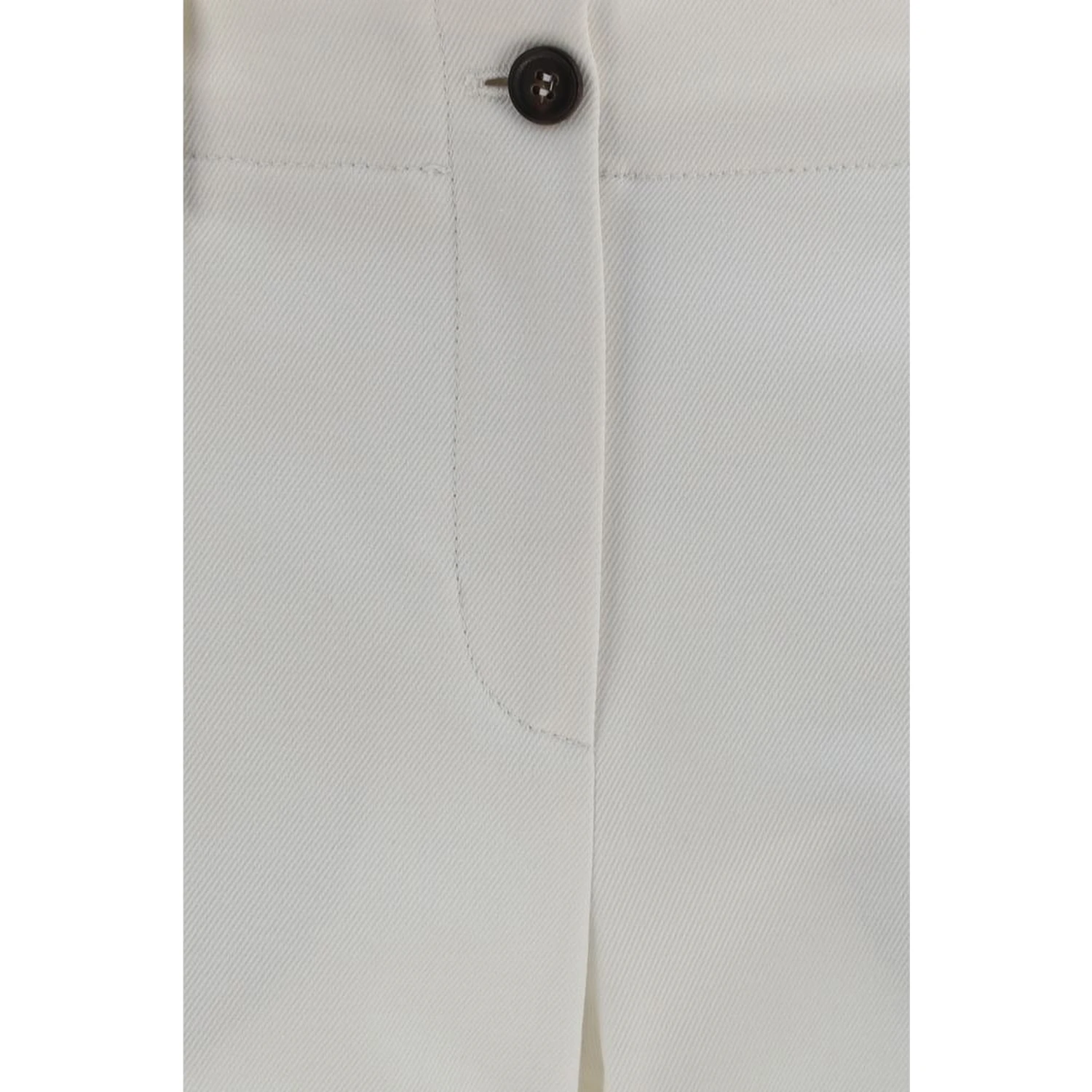 White Cotton Flared Pants