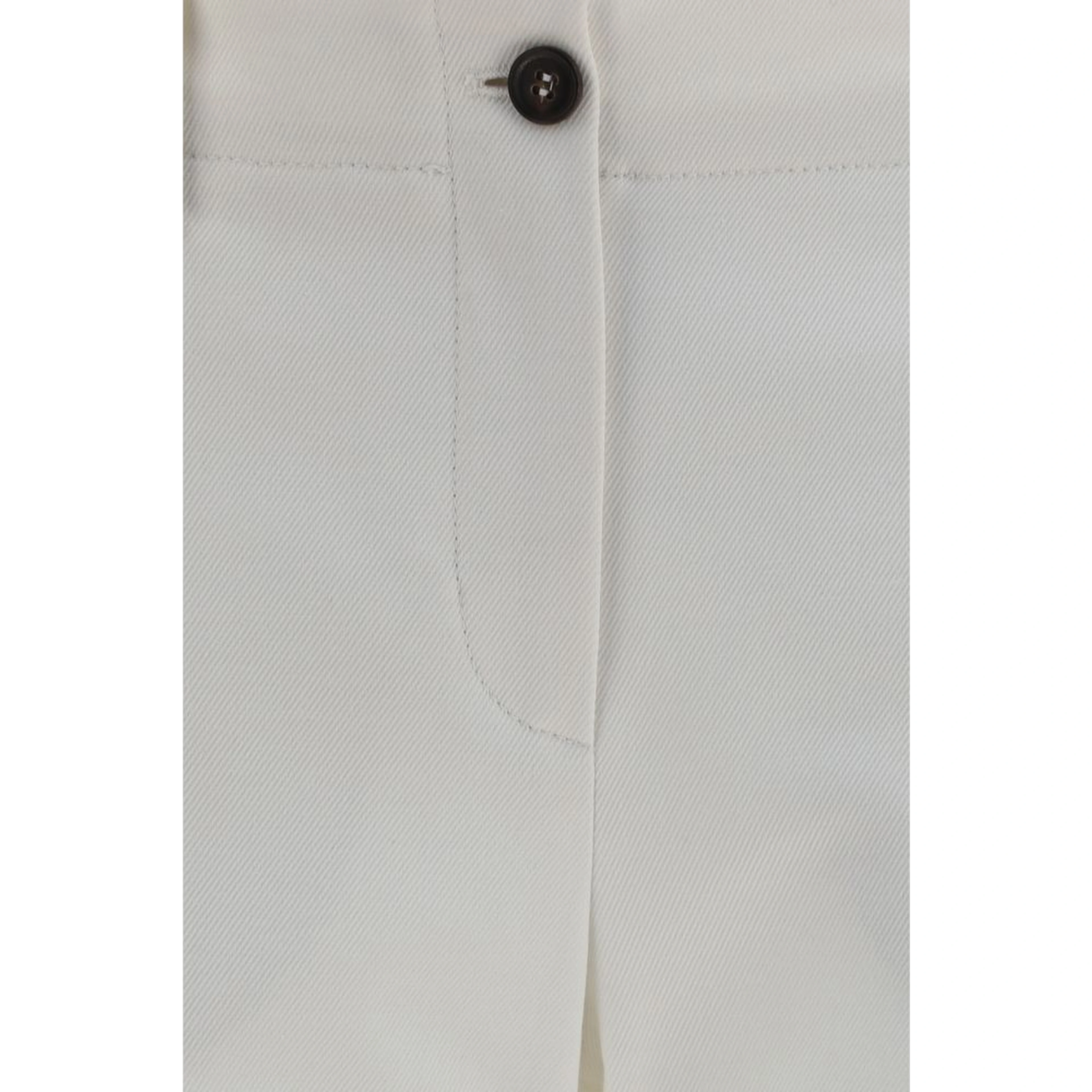 White Cotton Flared Pants