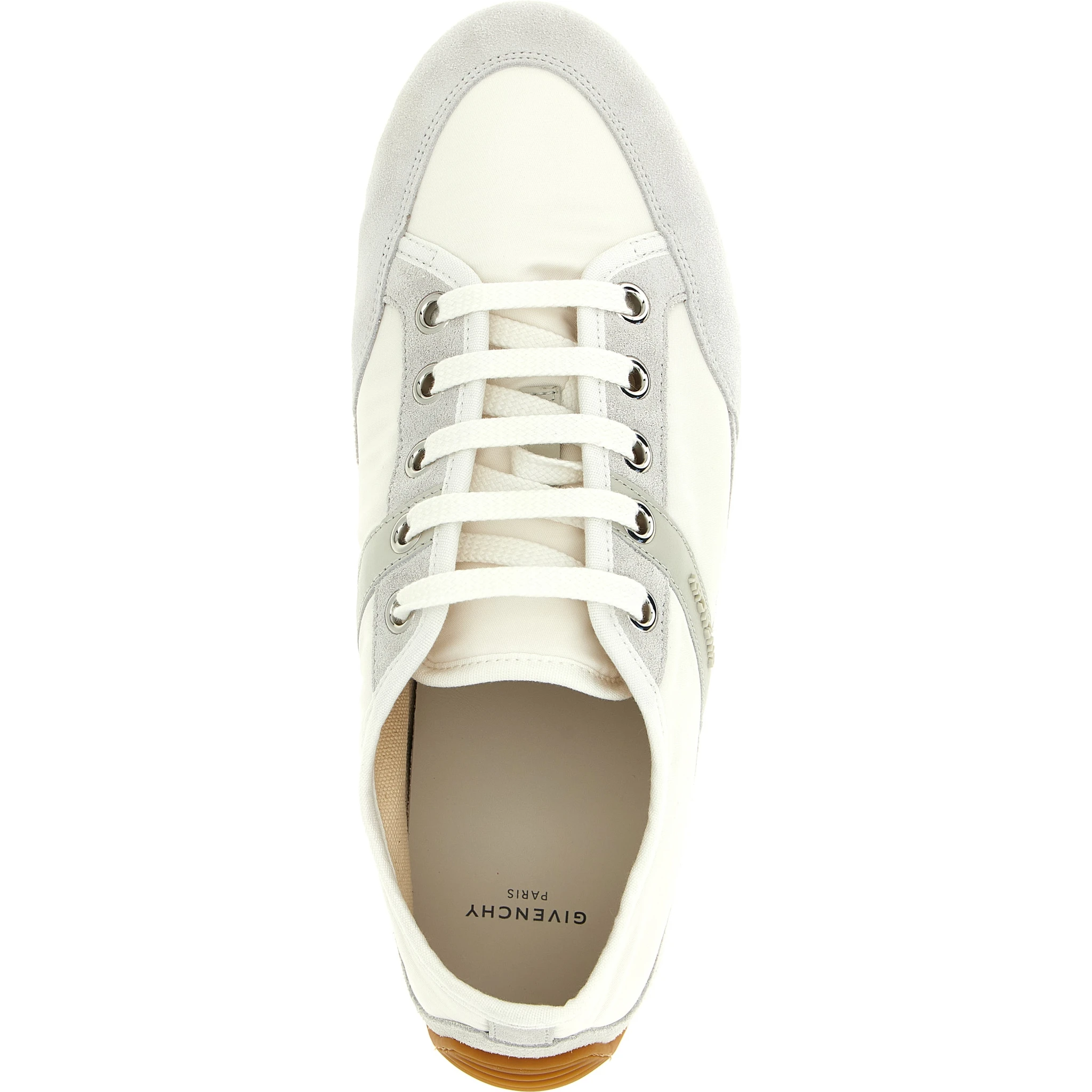 White Polyamide Low Top Sneakers