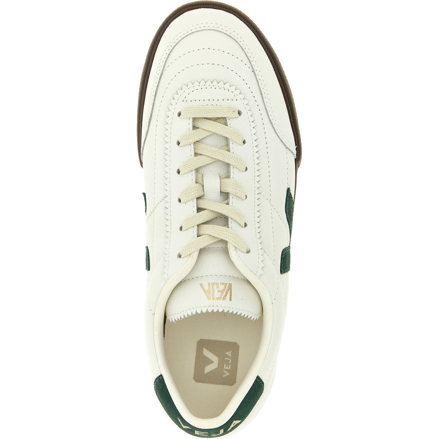 Bicolor Genuine Leather Low Top Sneakers