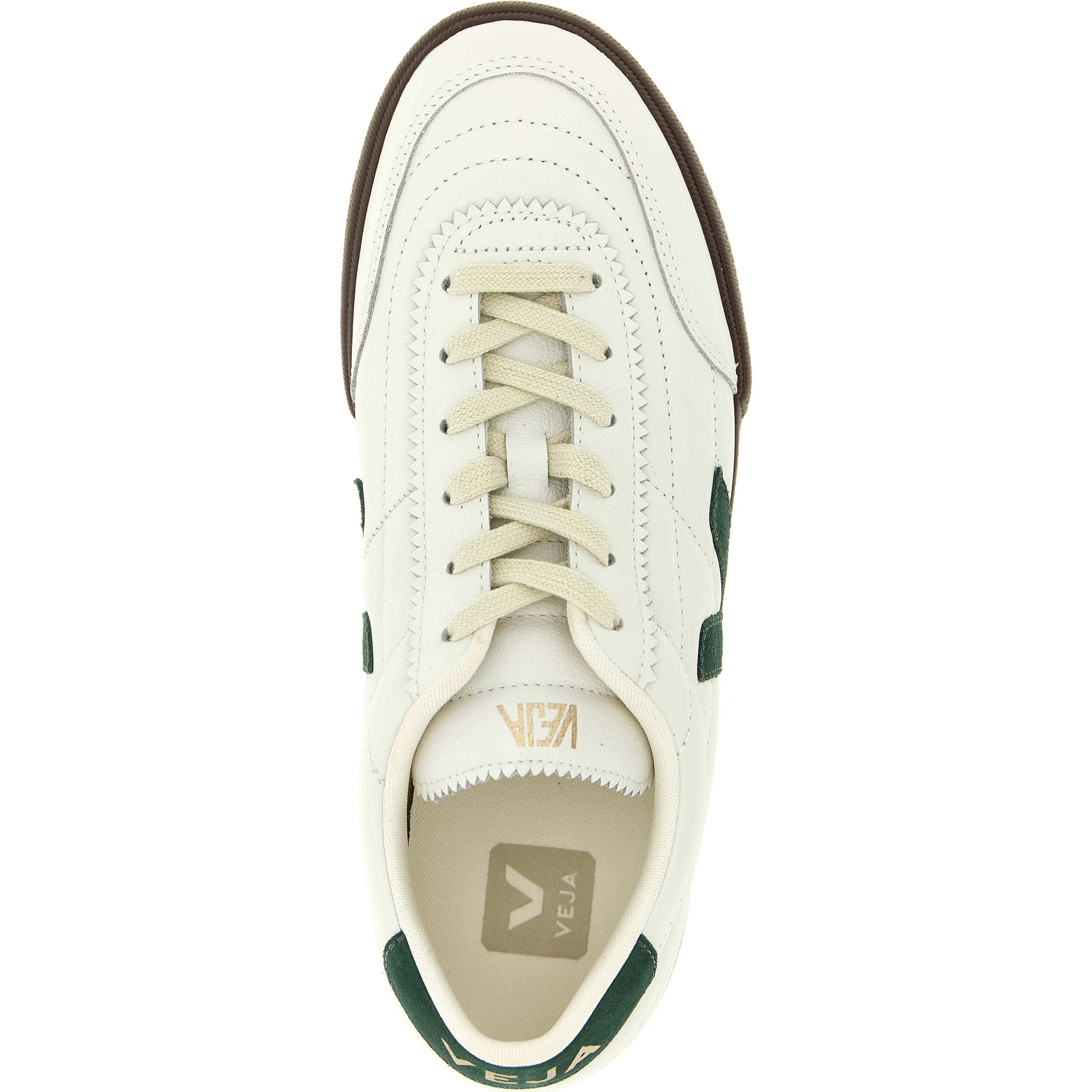 Bicolor Genuine Leather Low Top Sneakers