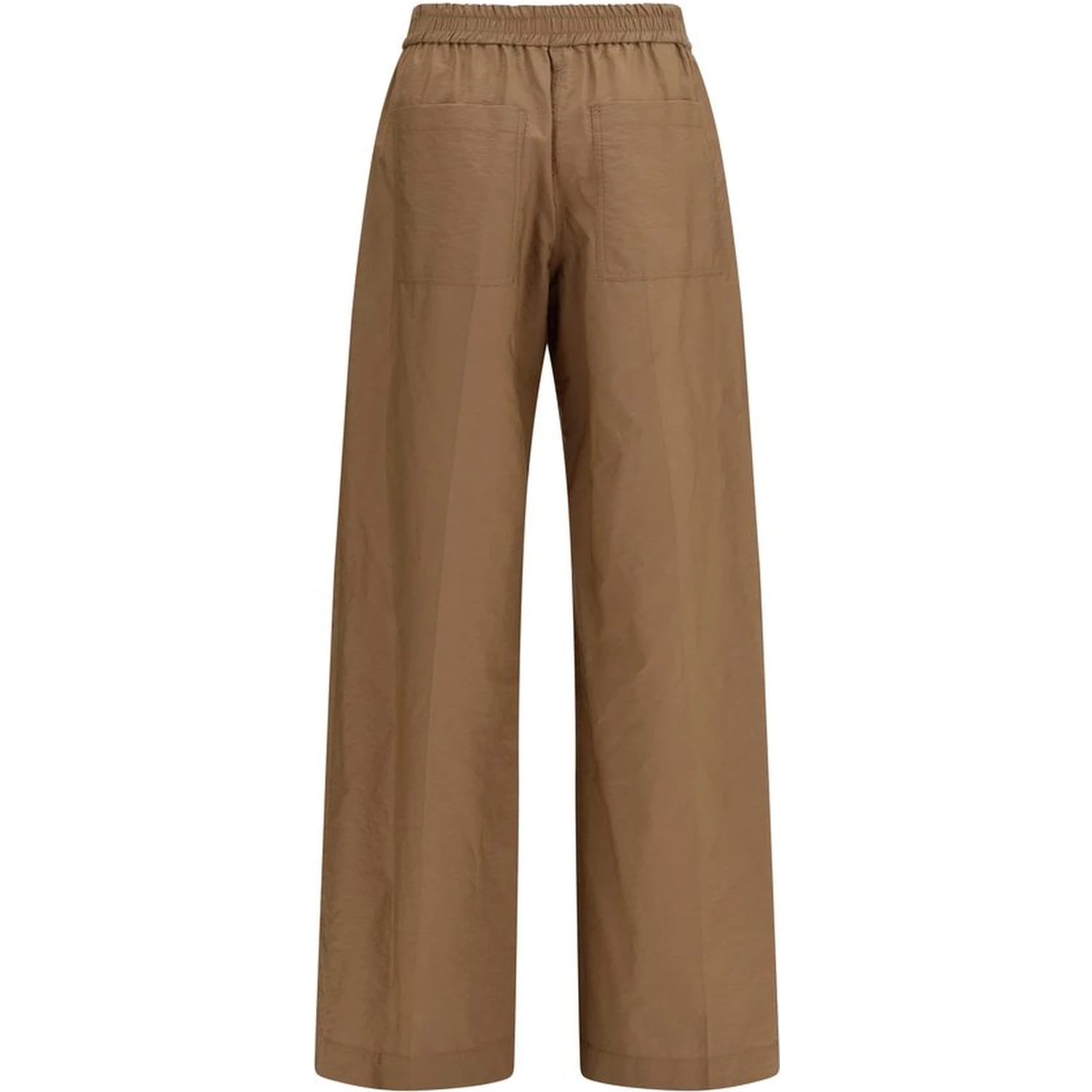 Brown Cotton Casual Pants