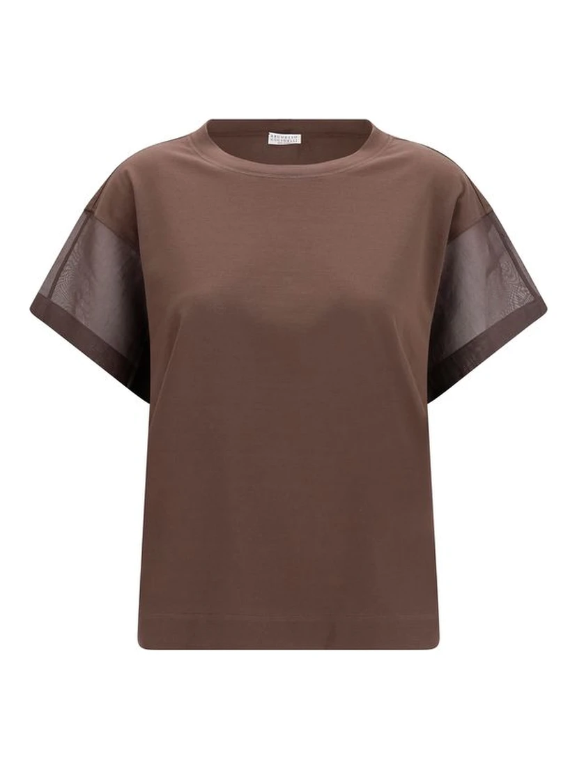 Brown Cotton T-Shirt