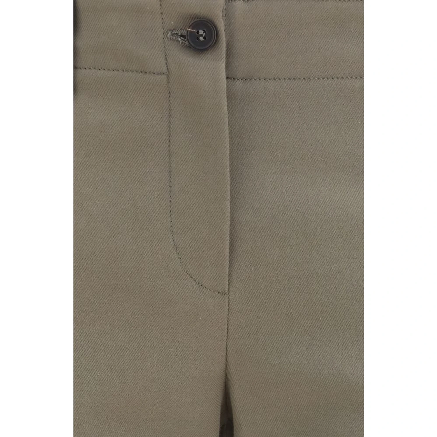 Brown Cotton Flared Pants
