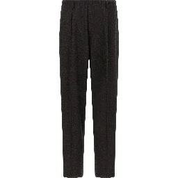 Brown Wool Casual Pants