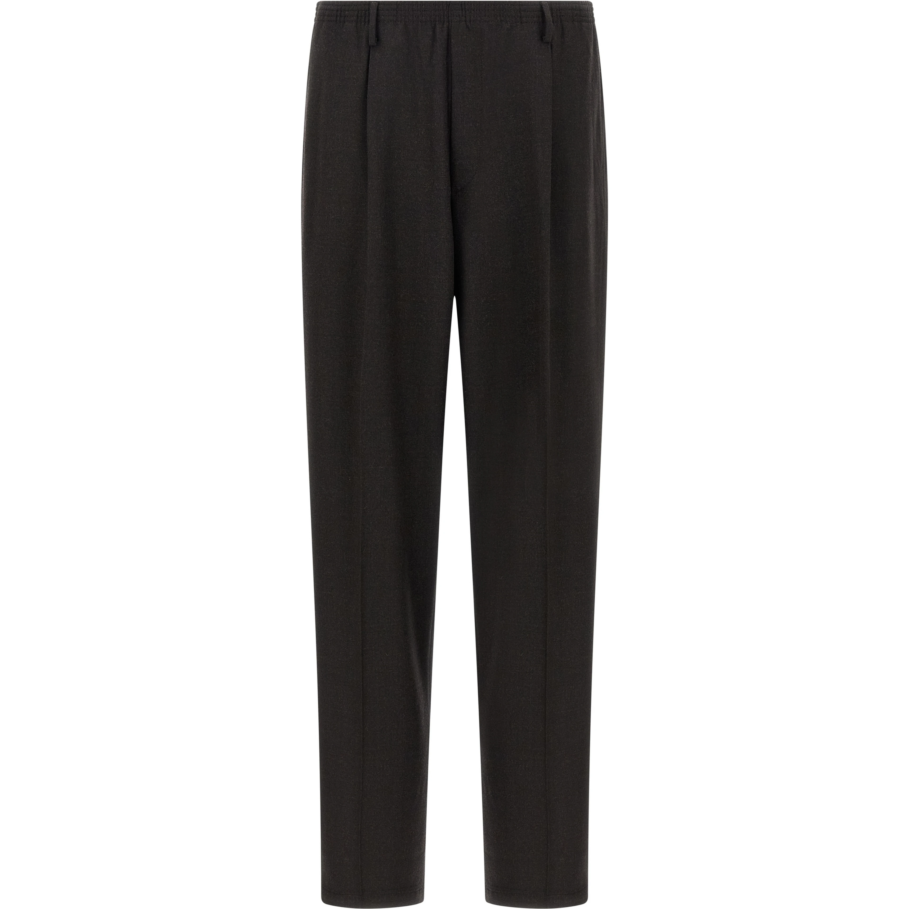 Brown Wool Casual Pants