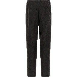 Brown Wool Casual Pants
