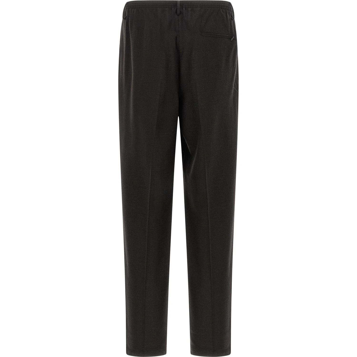 Brown Wool Casual Pants