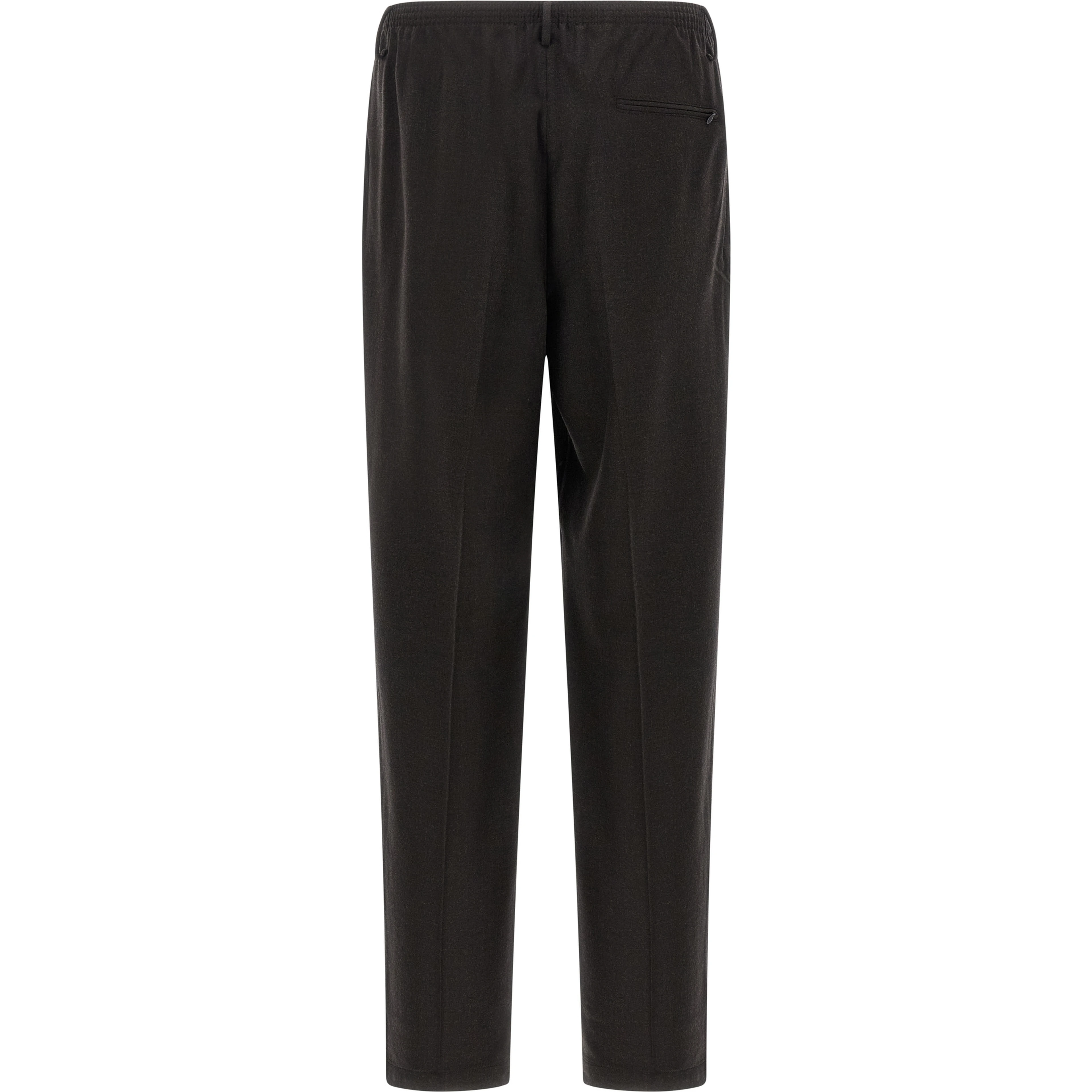 Brown Wool Casual Pants