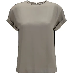 Beige Elastane Blouse