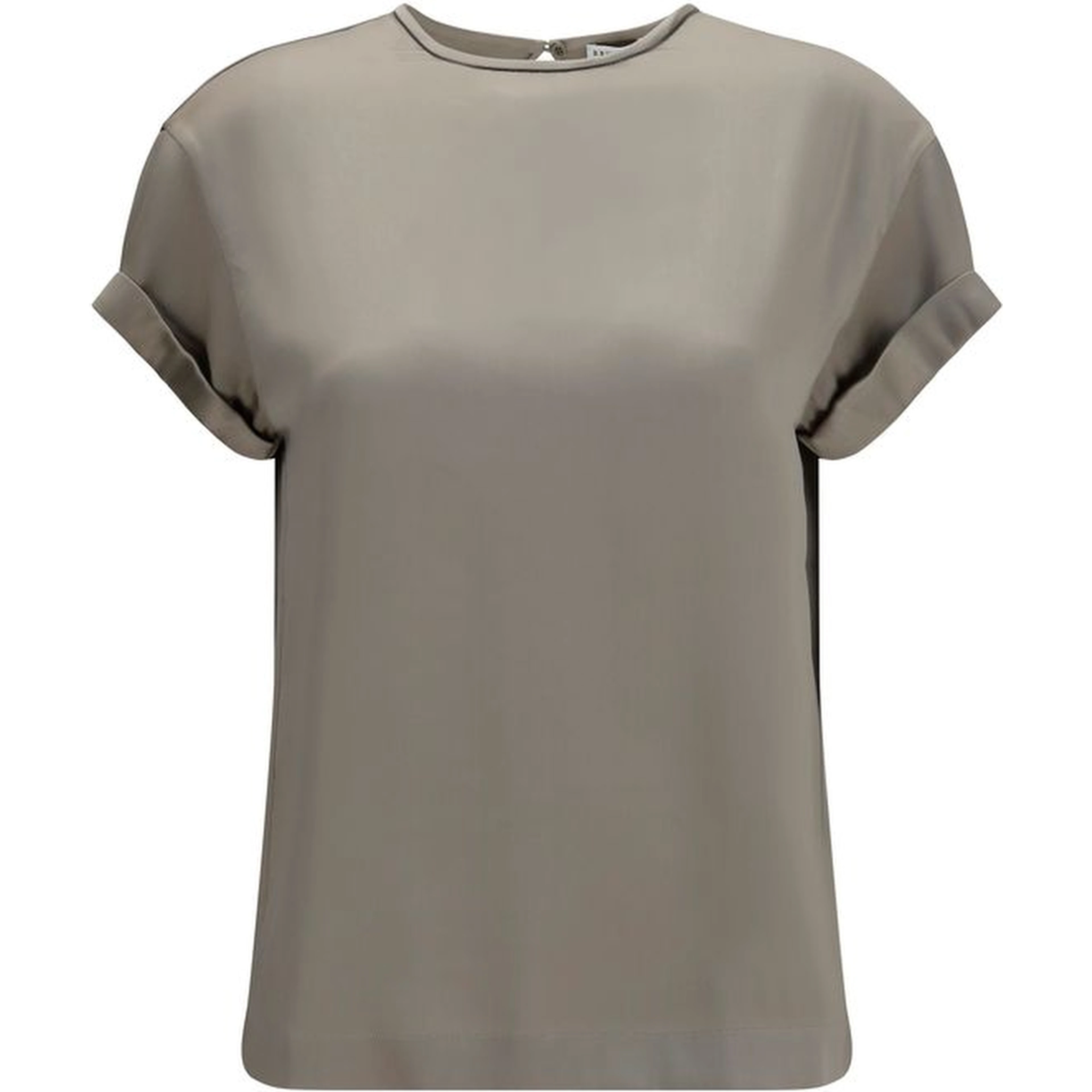 Beige Elastane Blouse