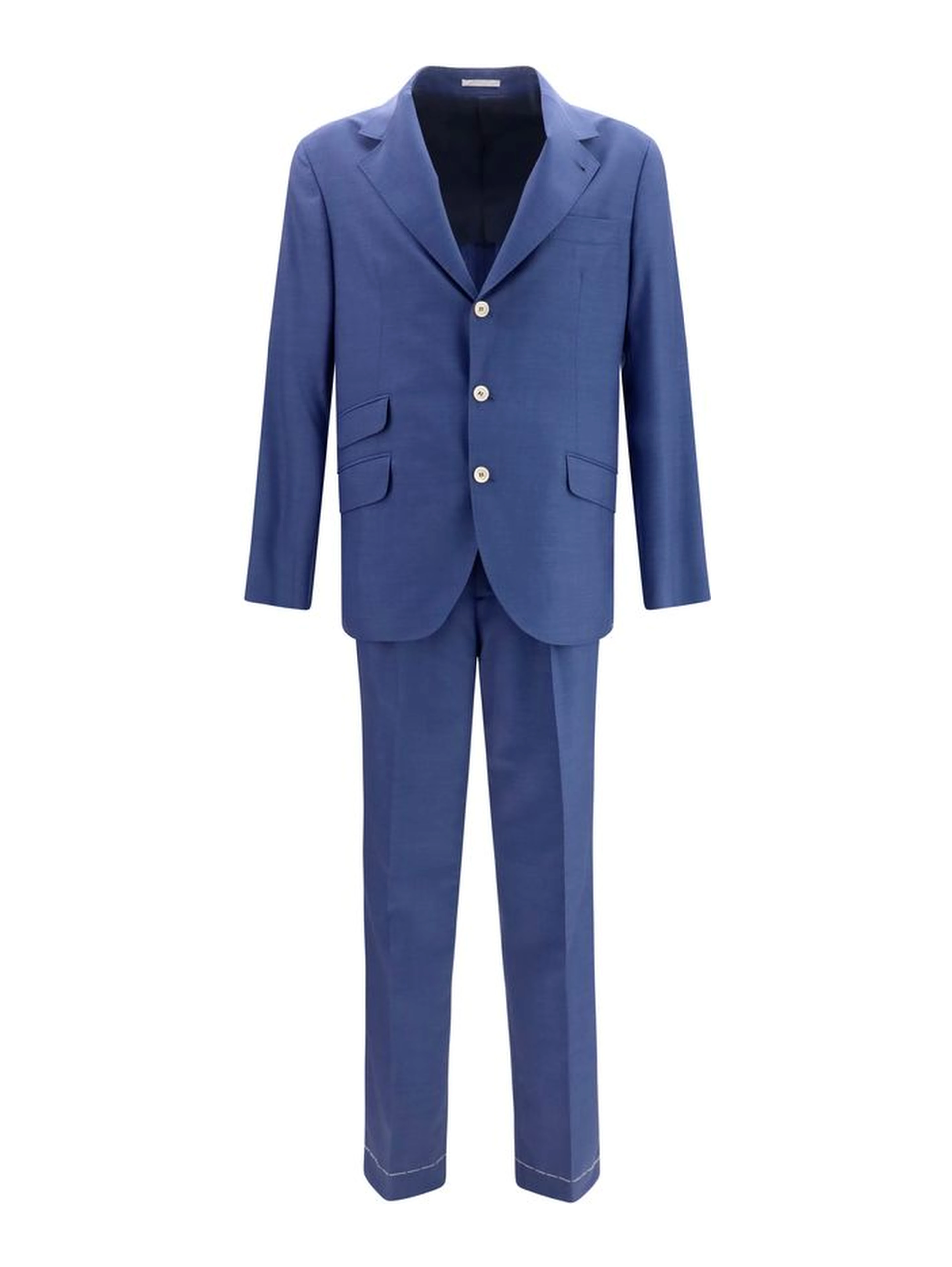 Blue Wool Oves Aries Two-Piece Suit