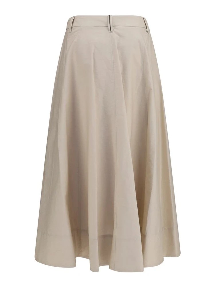 Beige Cotton Midi Skirt alternative
