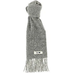 Gray Alpaca Leather Foulard