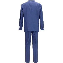 Blue Wool Oves Aries Two-Piece Suit
