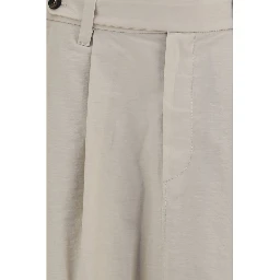 Beige Cotton Midi Skirt