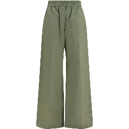 Bicolor Cotton Casual Pants