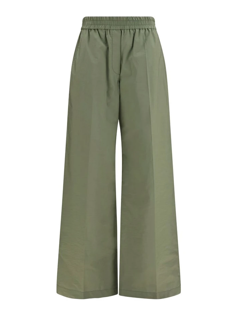 Bicolor Cotton Casual Pants
