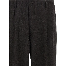 Brown Wool Casual Pants