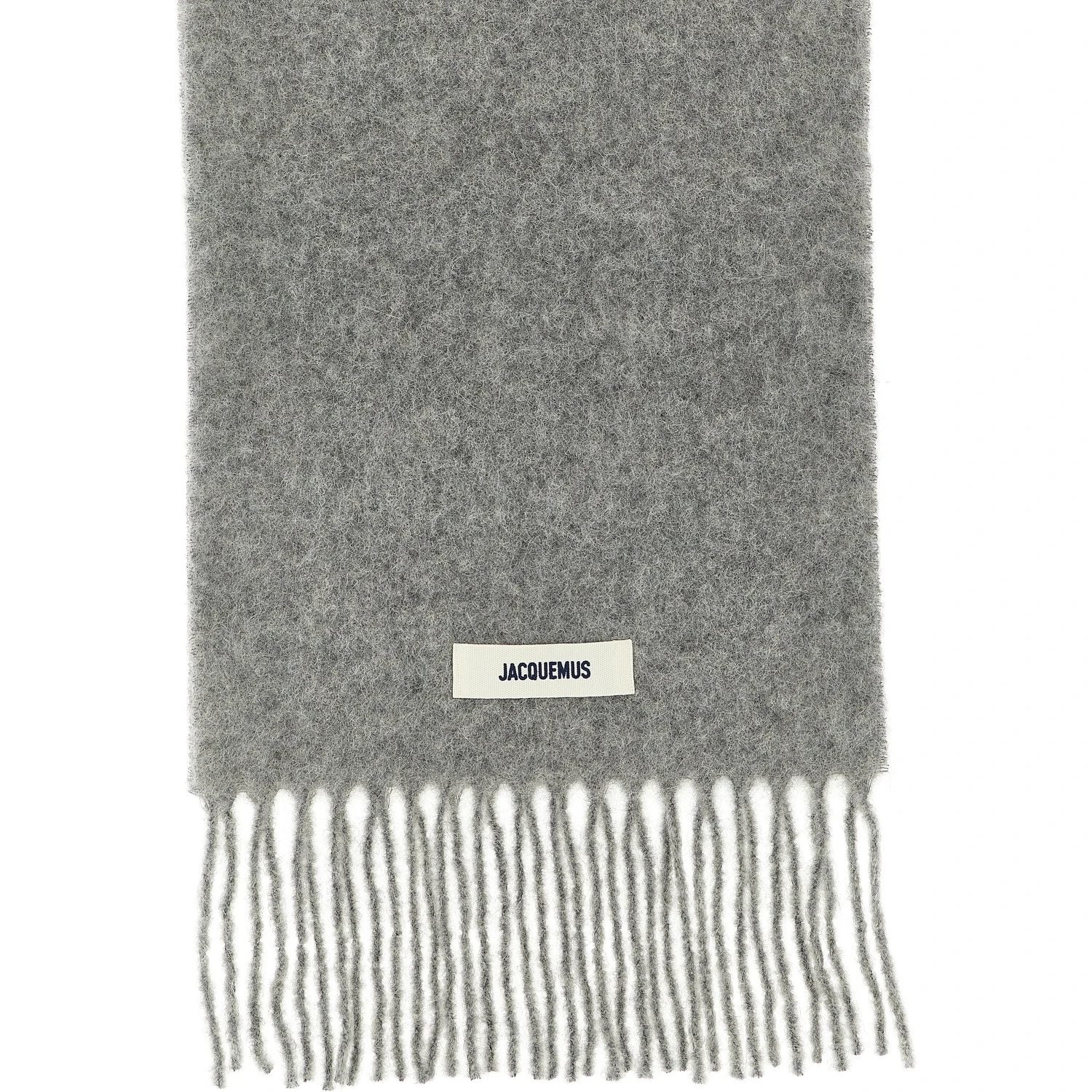 Gray Alpaca Leather Foulard