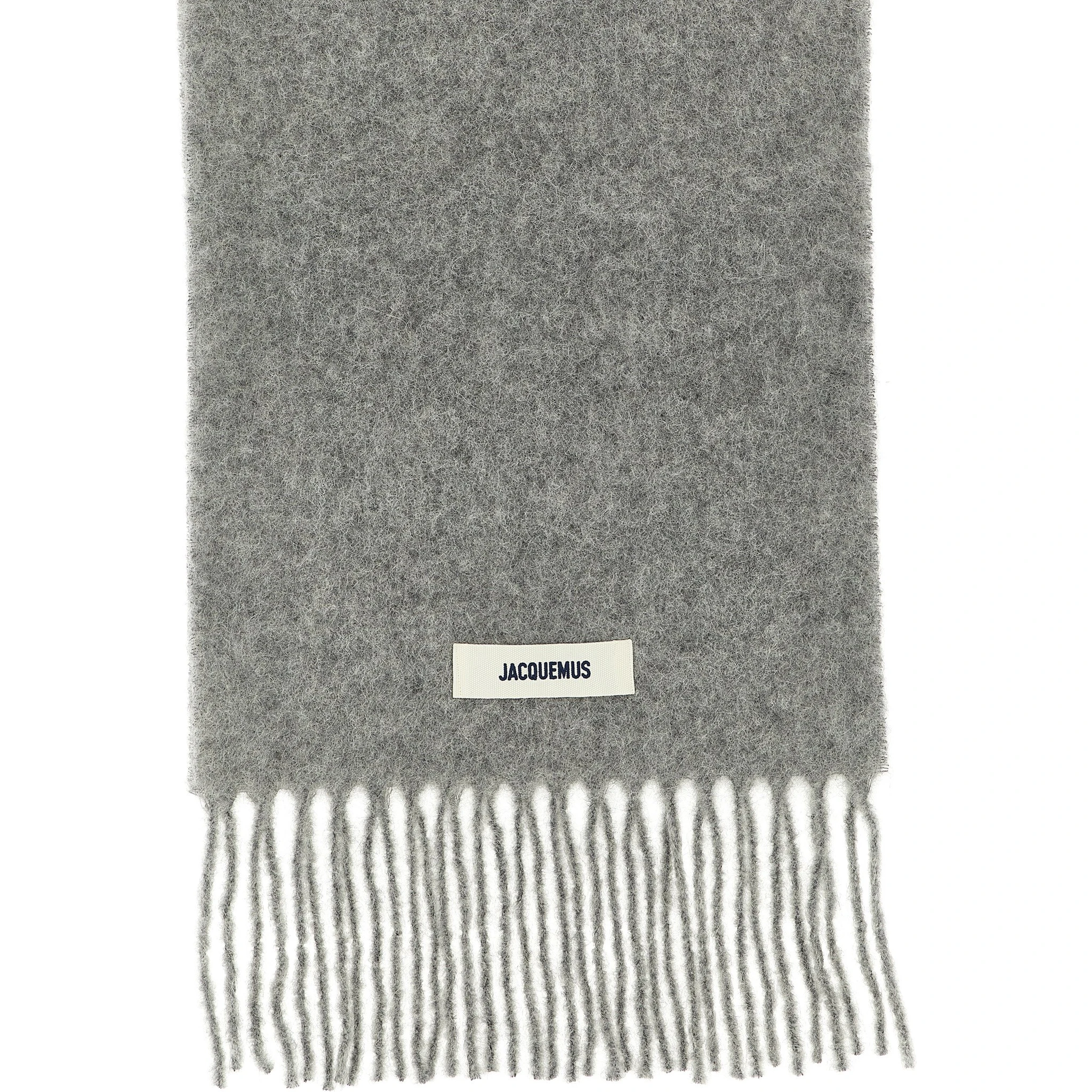 Gray Alpaca Leather Foulard