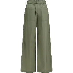 Bicolor Cotton Casual Pants