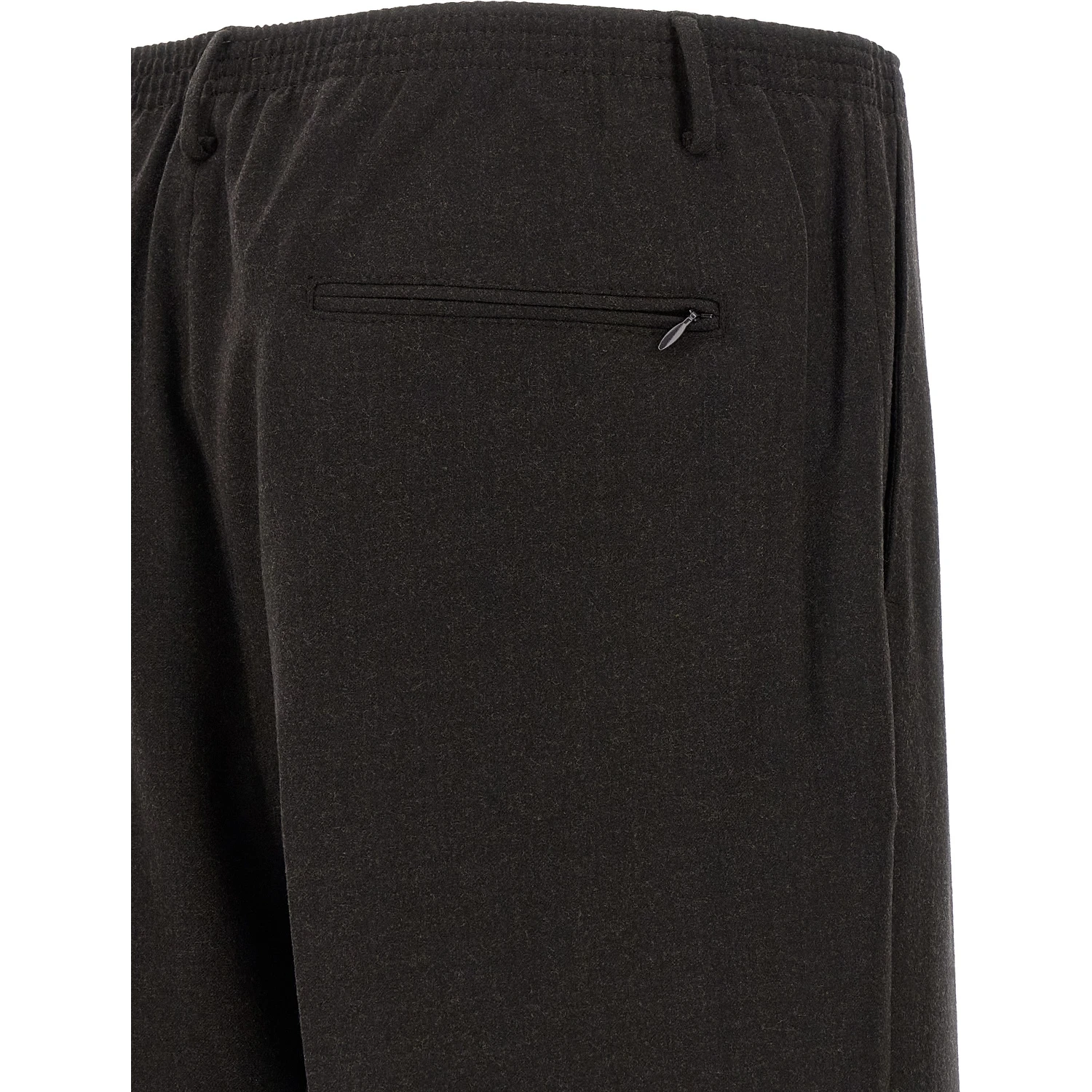 Brown Wool Casual Pants