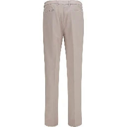 Beige Cotton Chino Pants