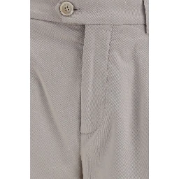 Beige Cotton Chino Pants