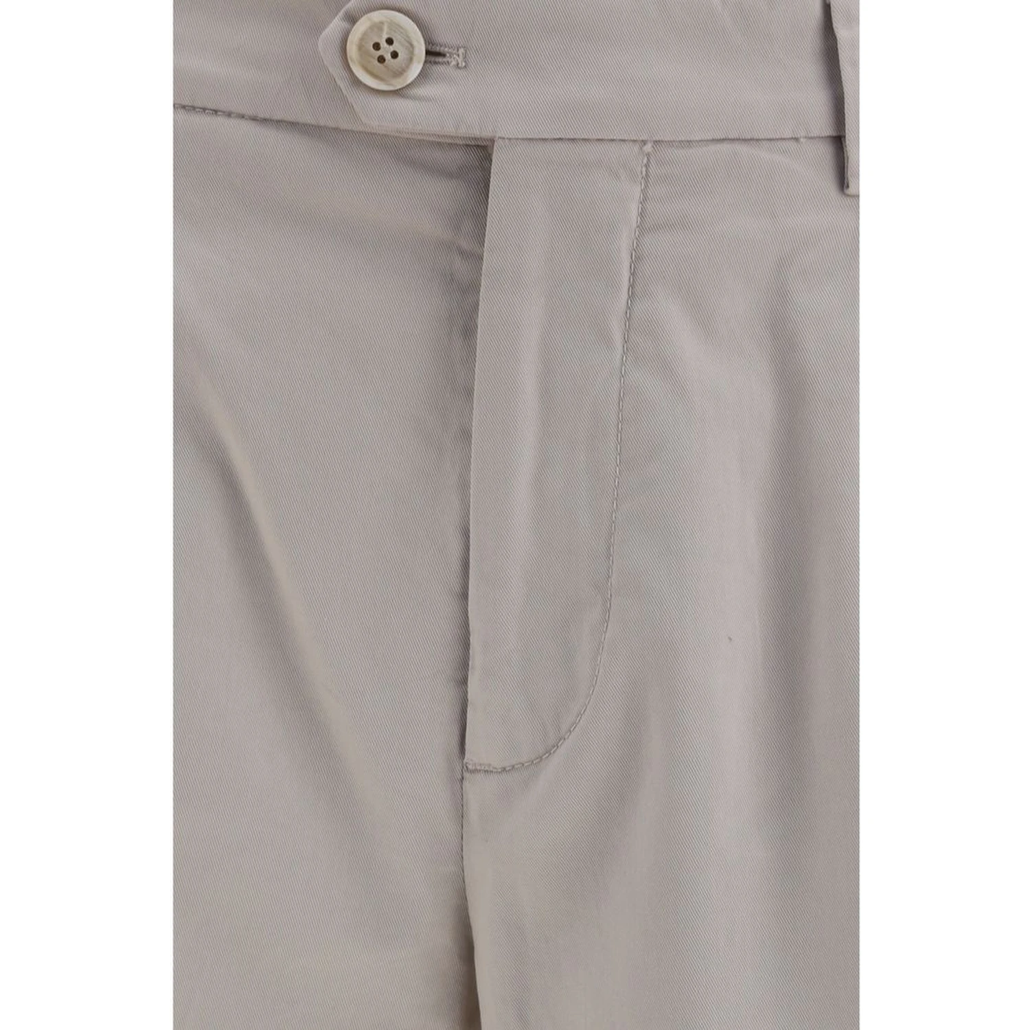 Beige Cotton Chino Pants
