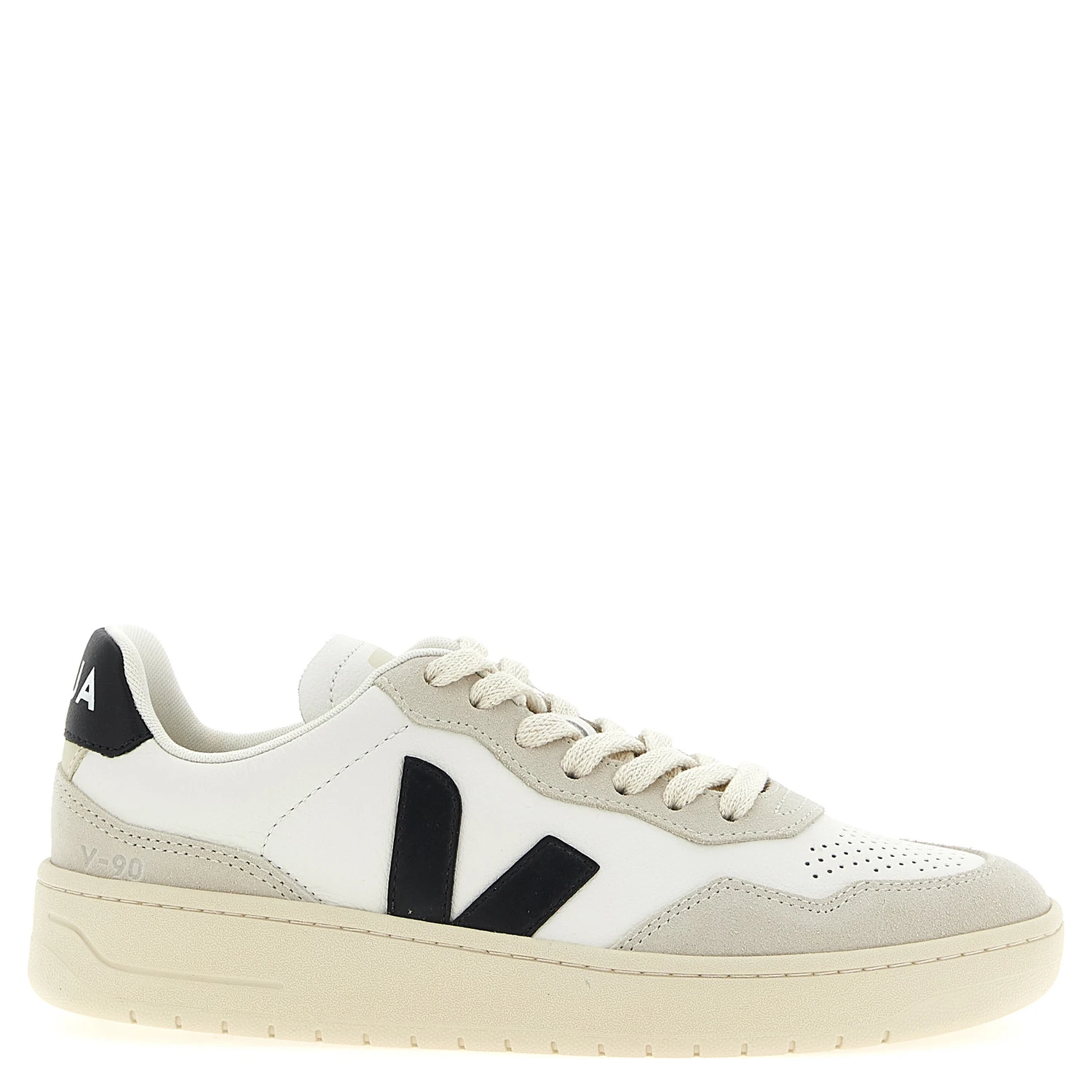 Bicolor Genuine Leather Athletic Sneakers