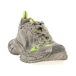 Gray Polyethylene Athletic Sneakers