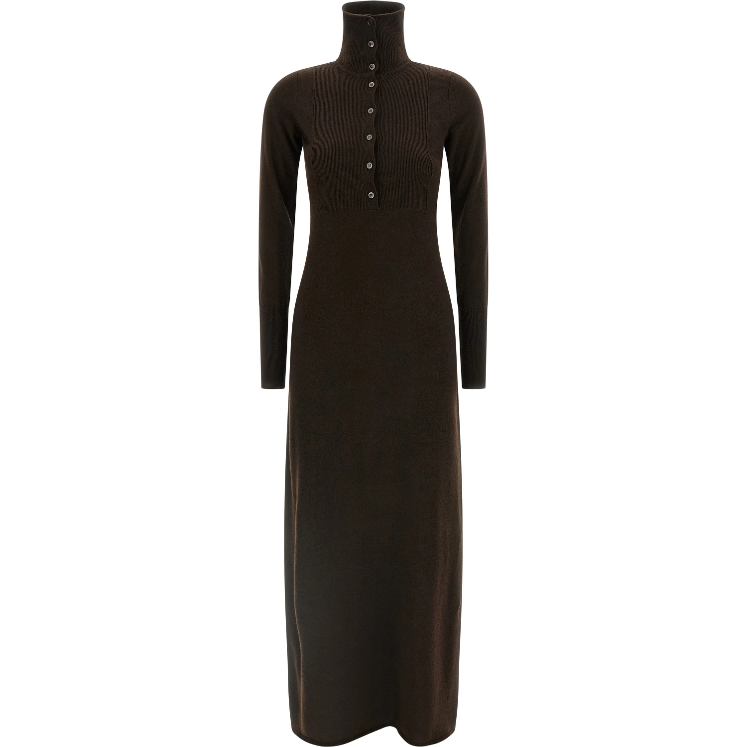 Brown Cashmere Long Dress