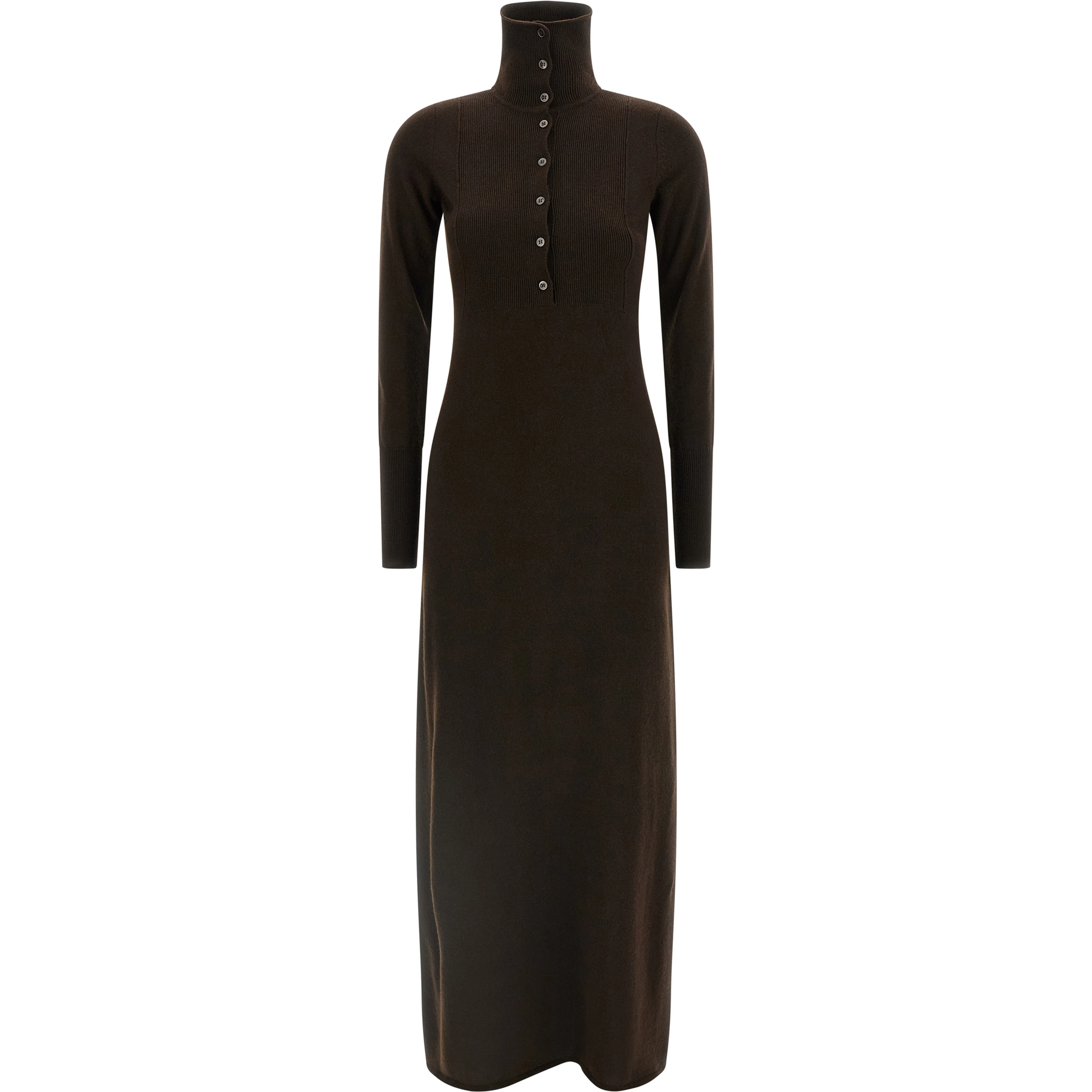 Brown Cashmere Long Dress