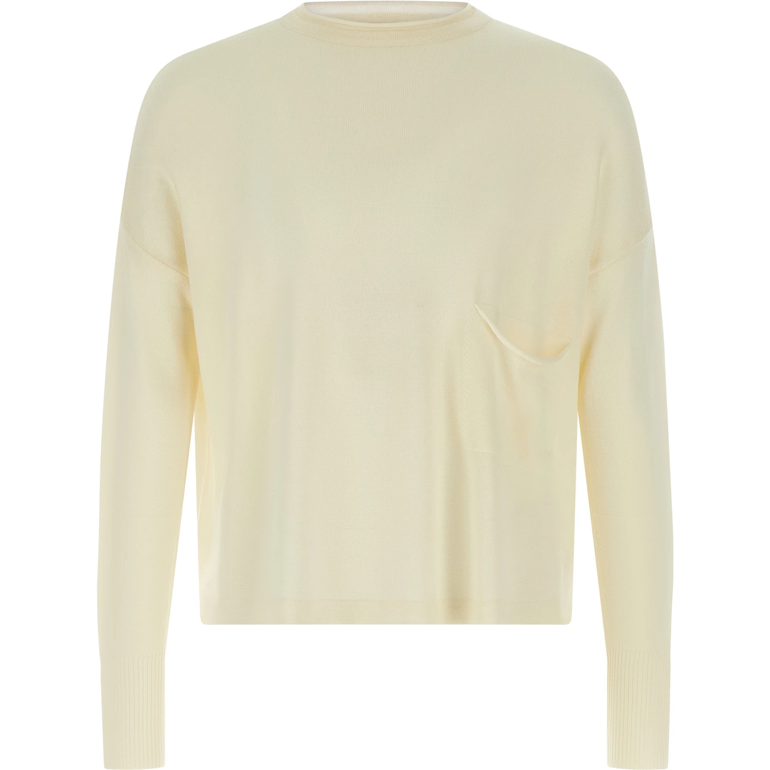 White Virgin Wool Cardigan