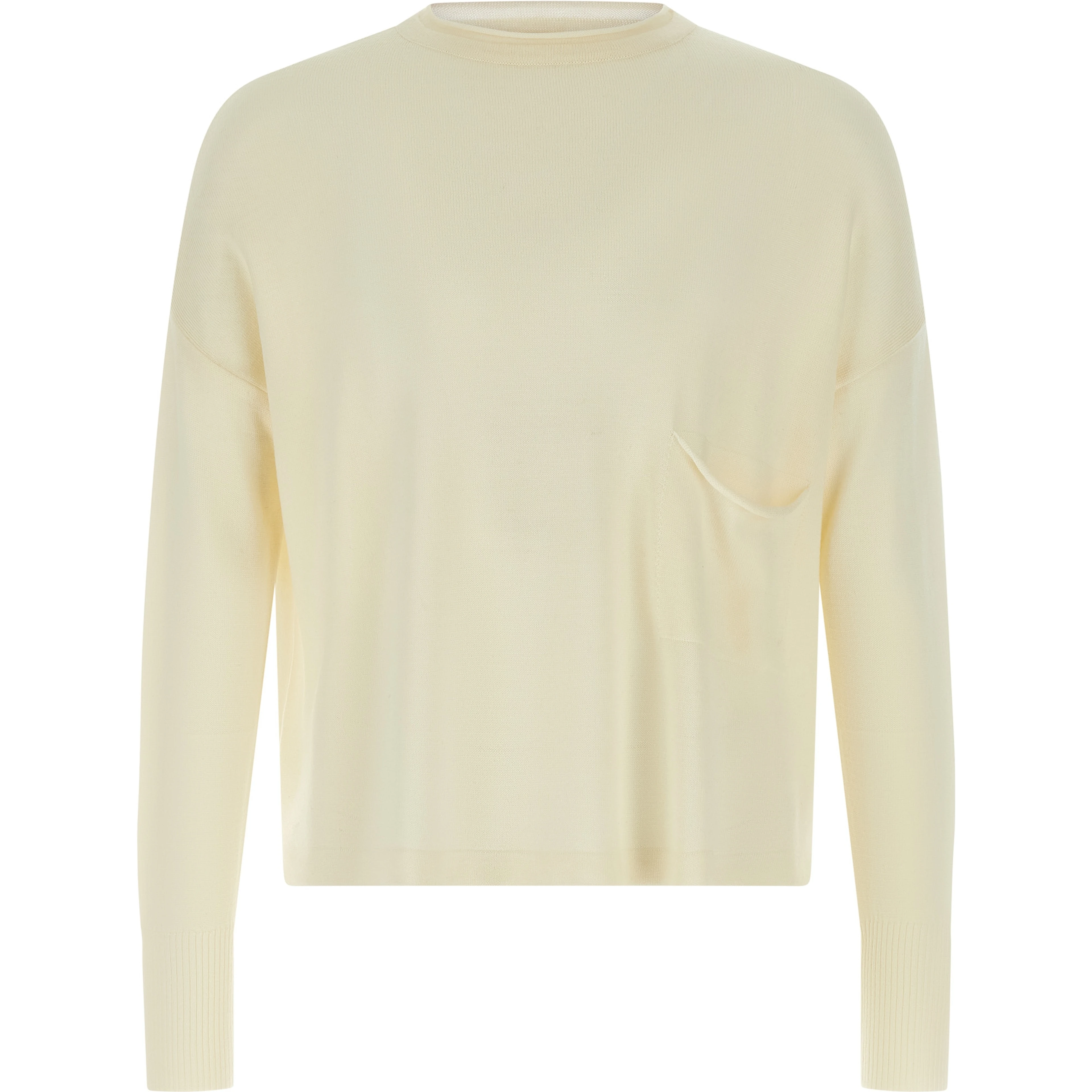 White Virgin Wool Cardigan