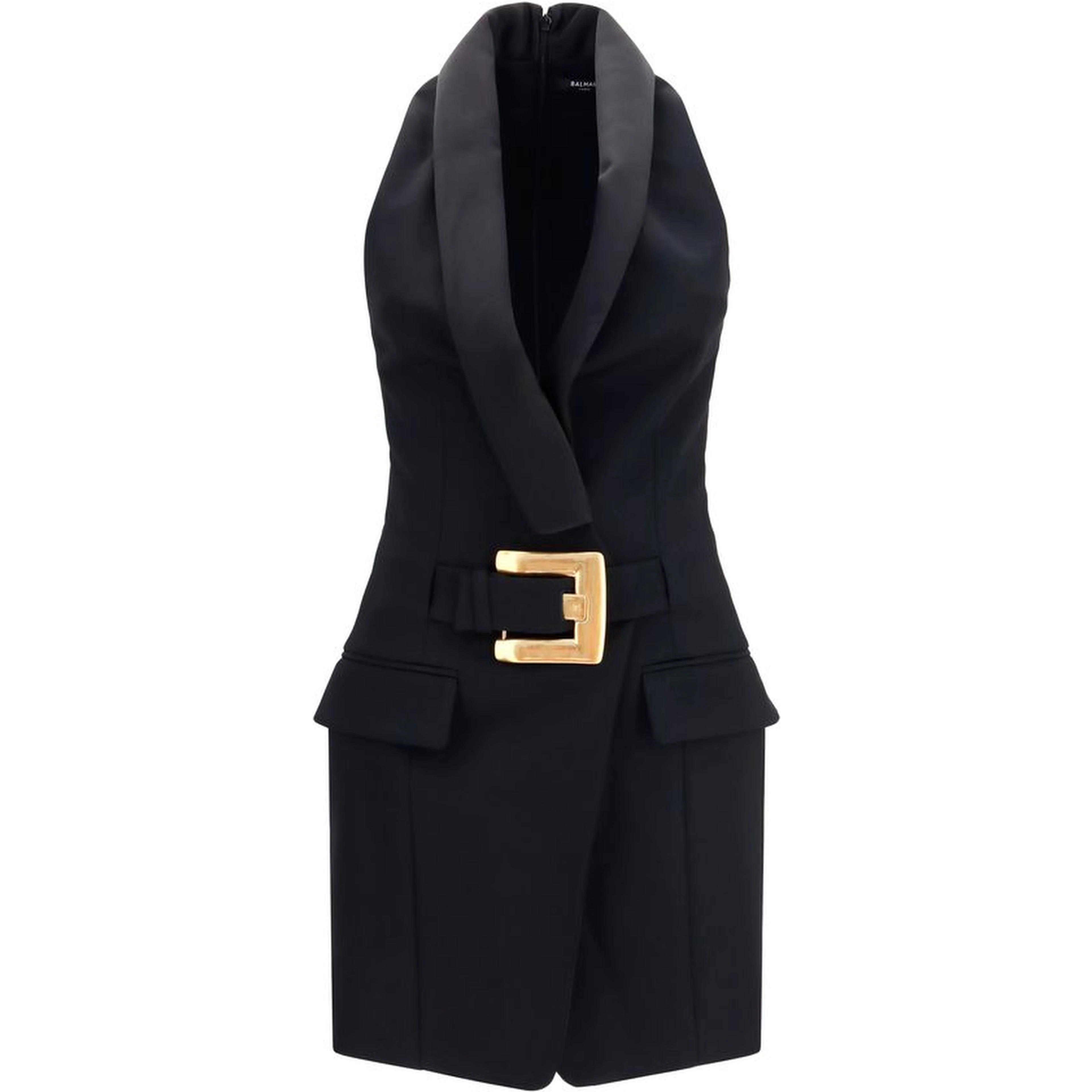 Black Wool Oves Aries Casual Dress