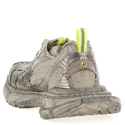 Gray Polyethylene Athletic Sneakers
