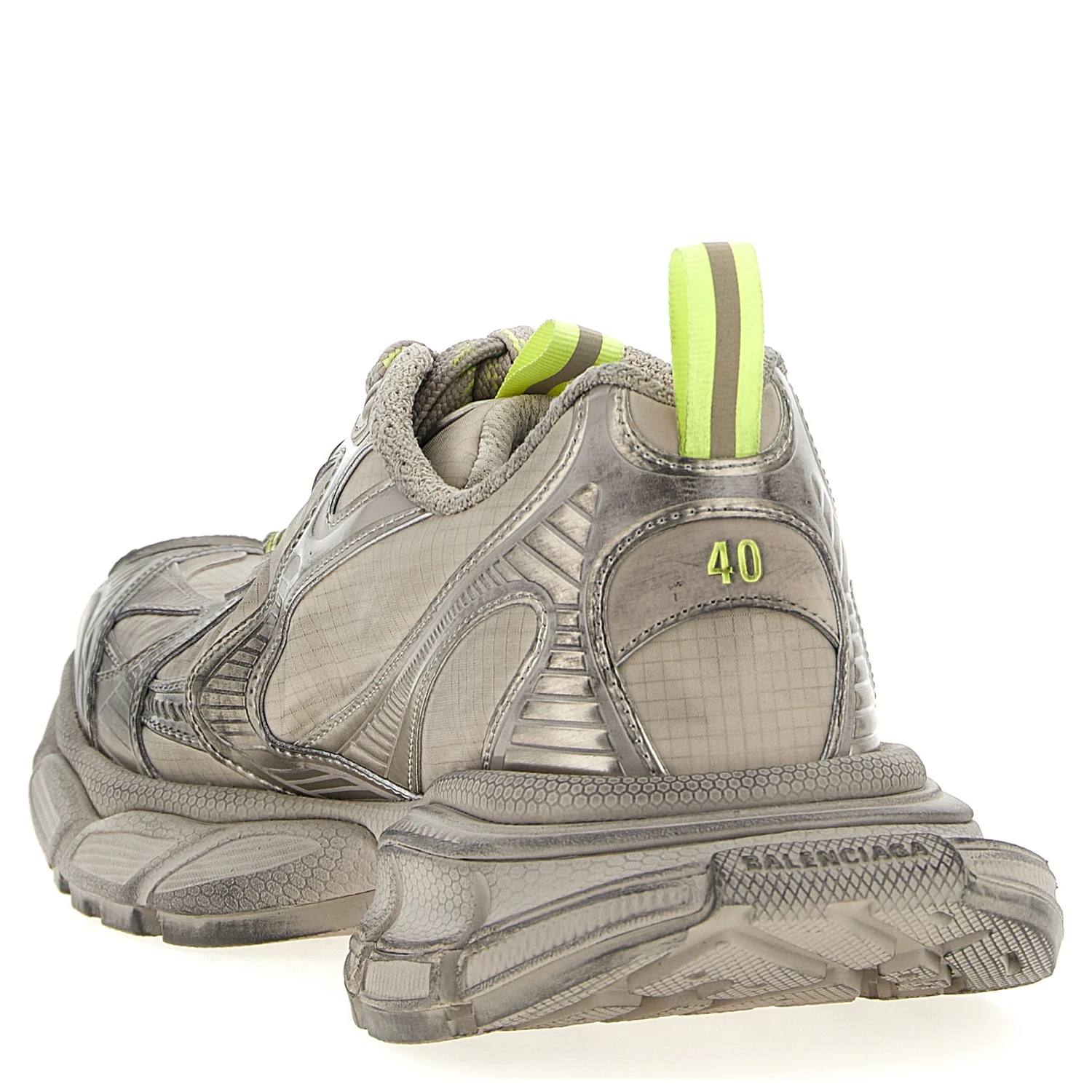 Gray Polyethylene Athletic Sneakers