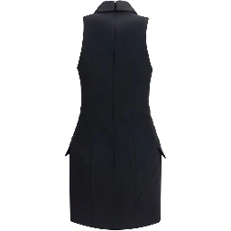Black Wool Oves Aries Casual Dress