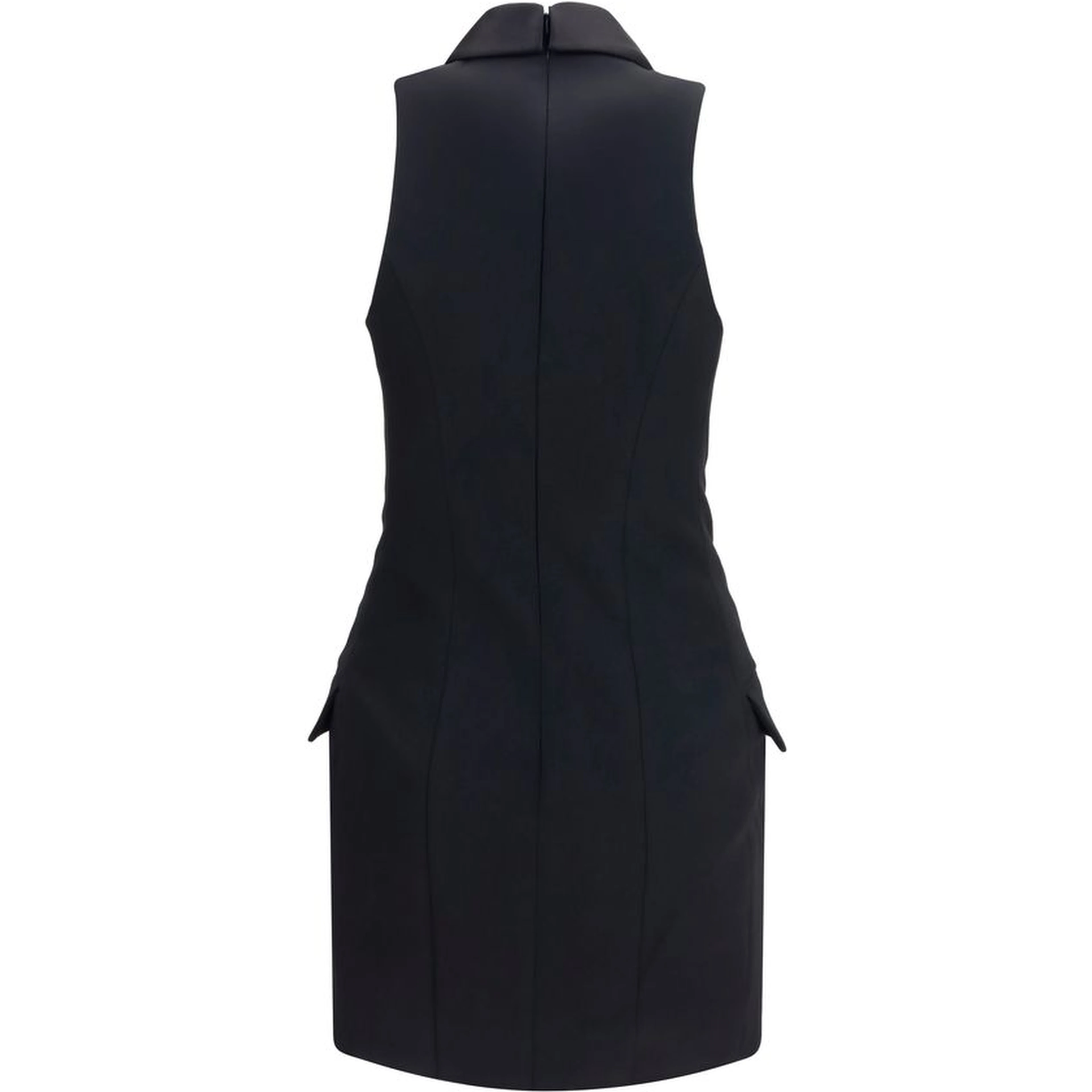 Black Wool Oves Aries Casual Dress
