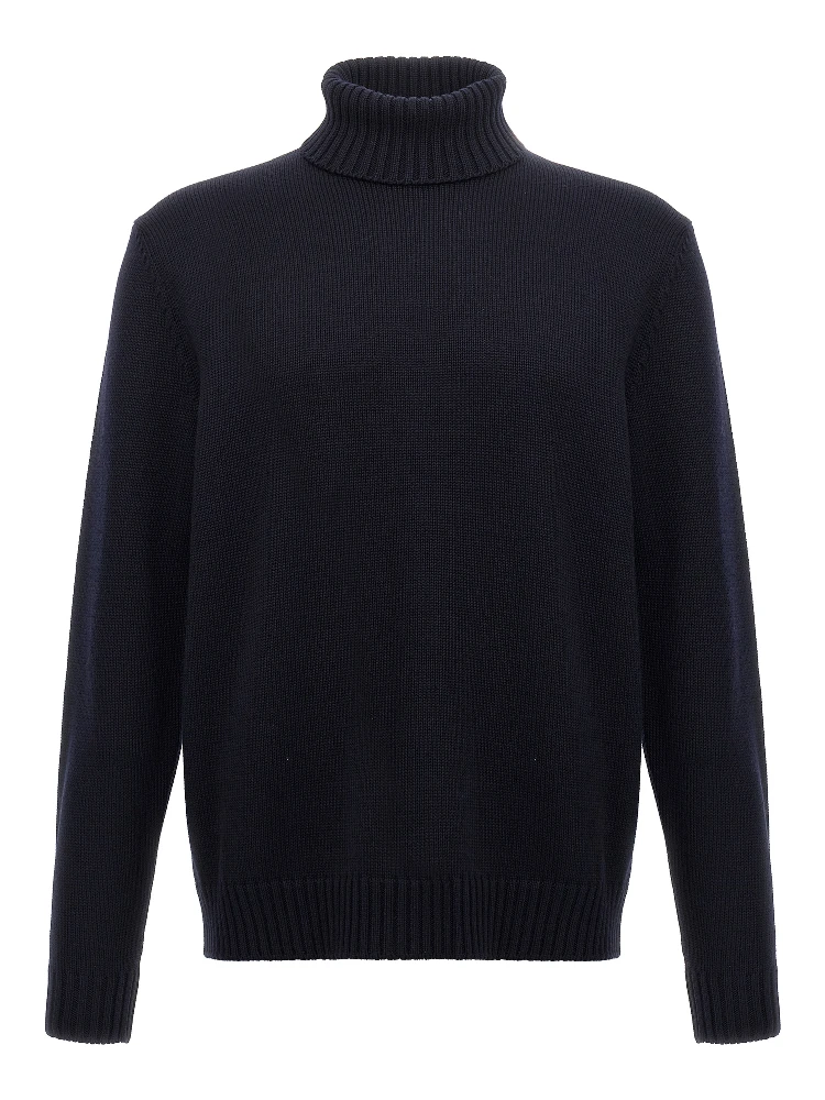 Blue Virgin Wool Cardigan