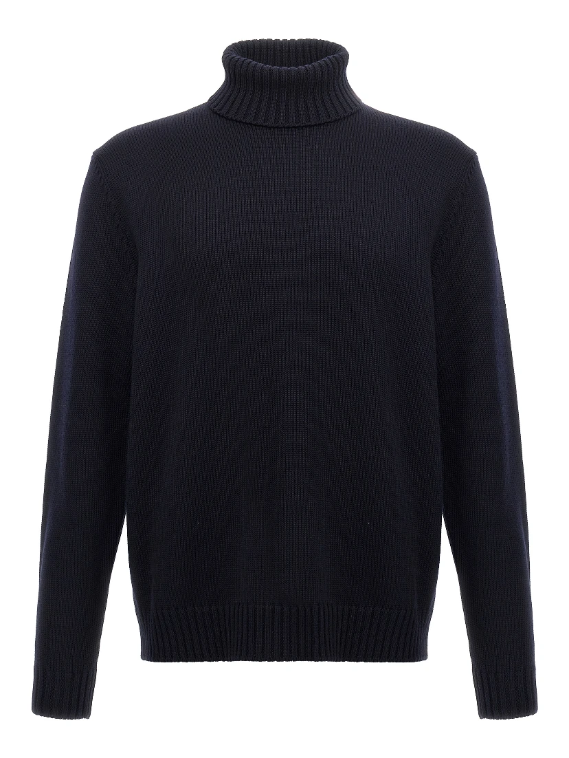 Blue Virgin Wool Cardigan