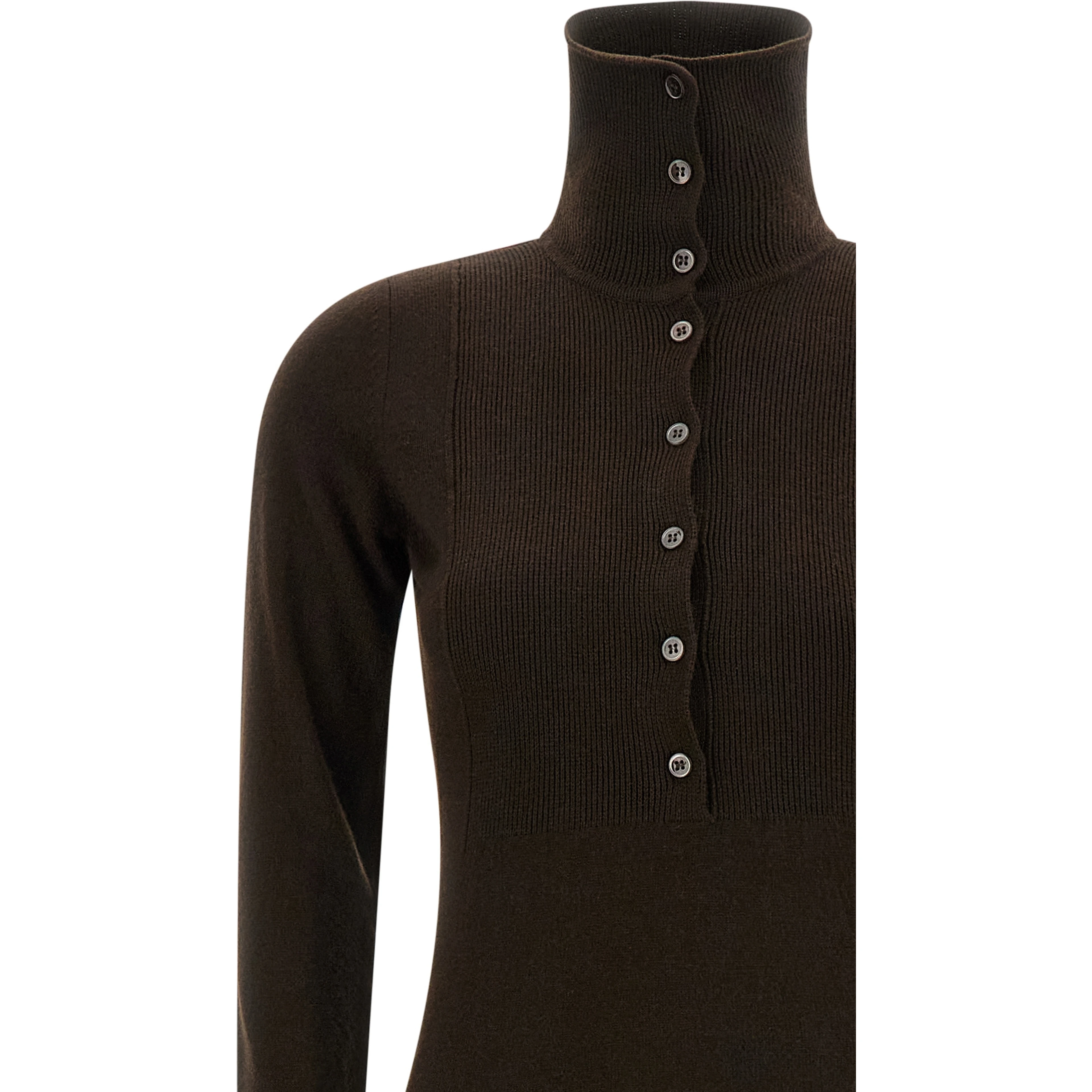 Brown Cashmere Long Dress
