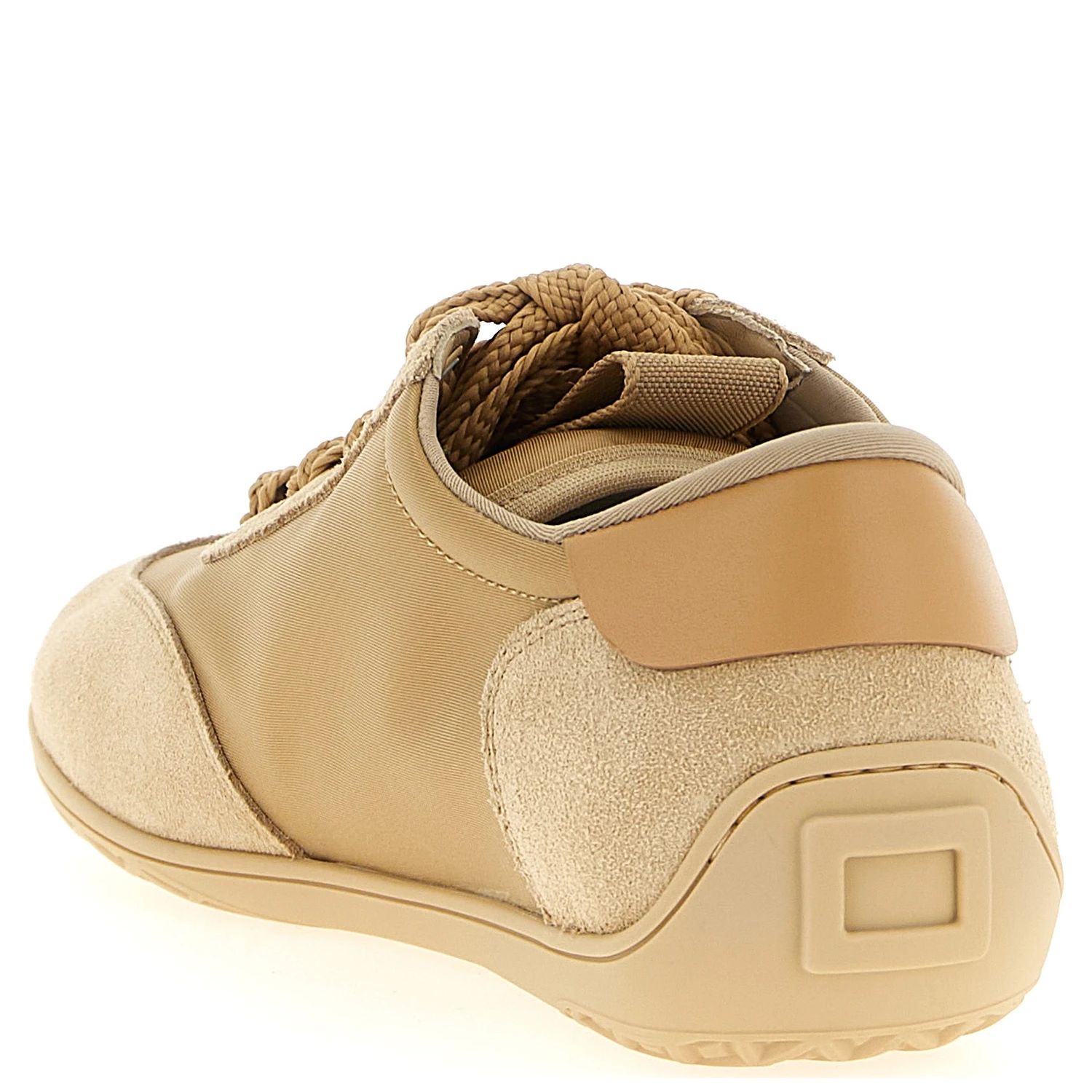 Beige Calfskin High Top Sneakers