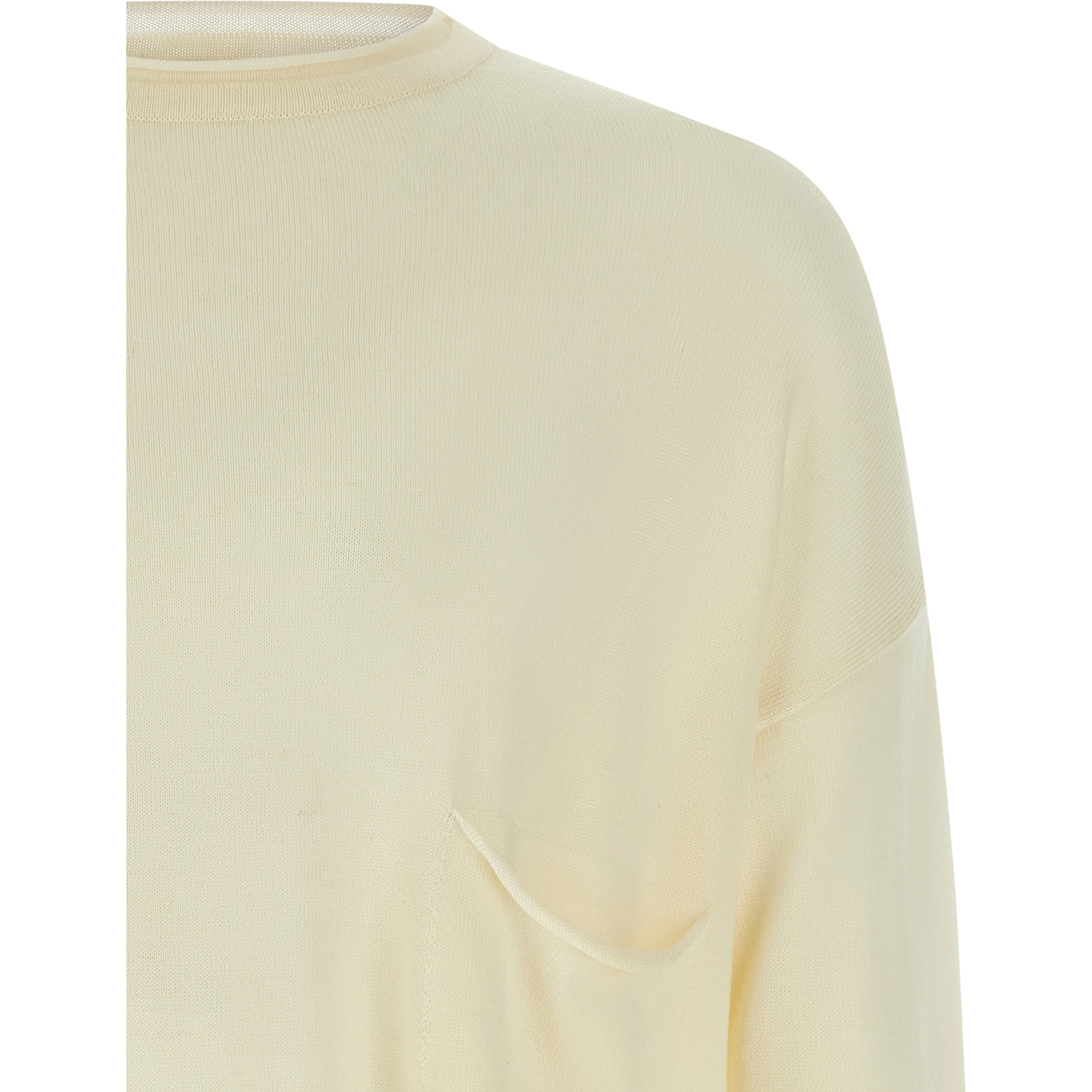 White Virgin Wool Cardigan