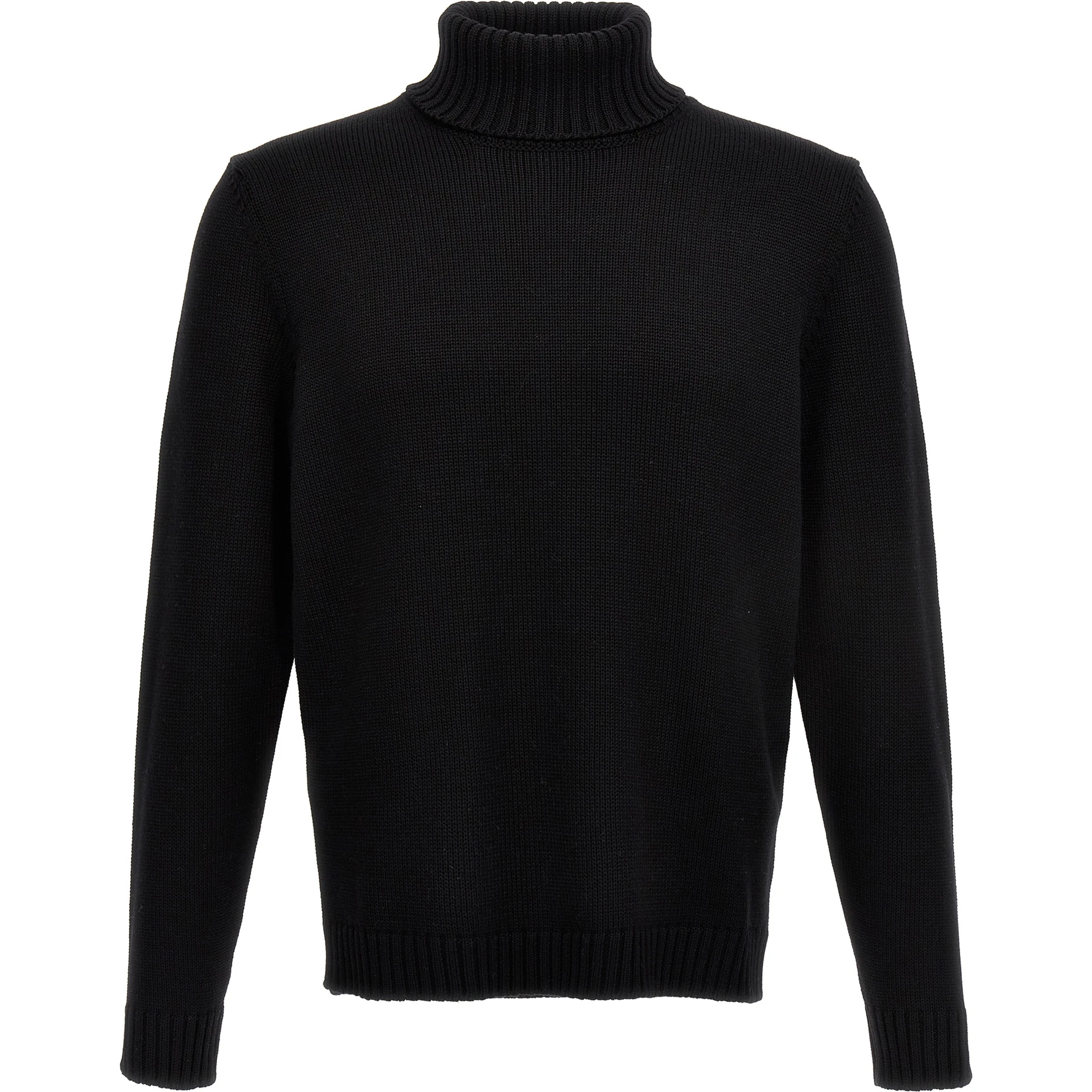 Black Virgin Wool Cardigan
