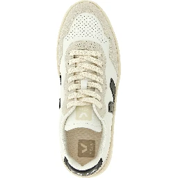 Bicolor Genuine Leather Athletic Sneakers