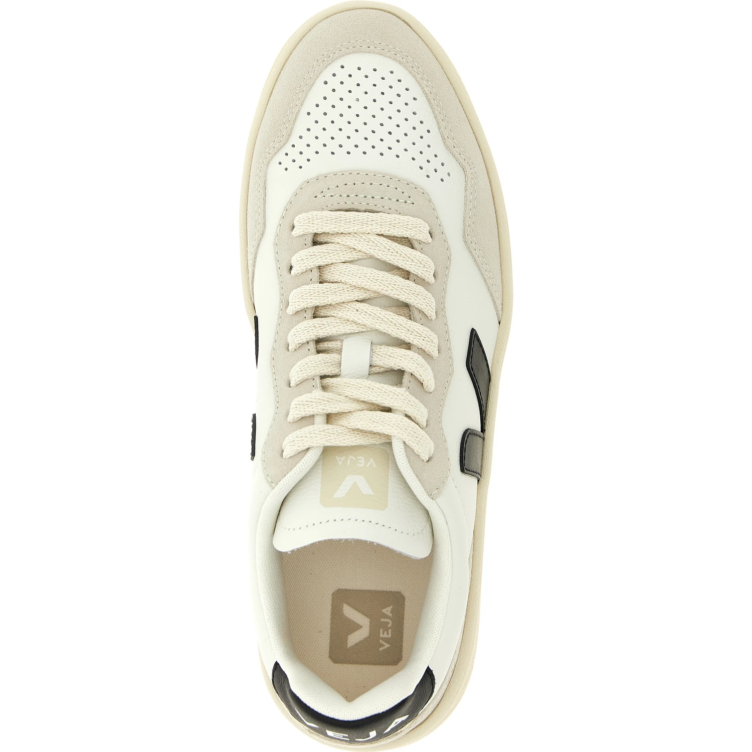 Bicolor Genuine Leather Athletic Sneakers