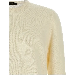 White Virgin Wool Cardigan